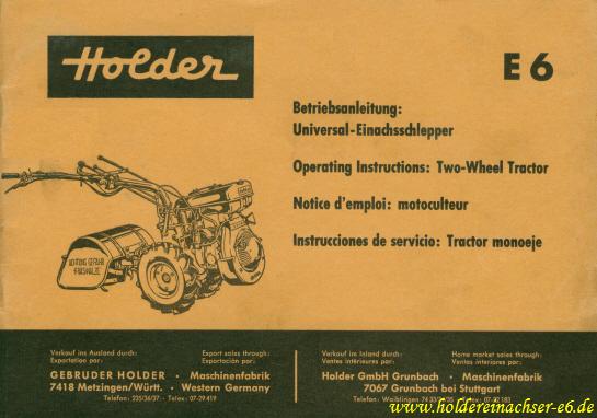 200313 Zug Einzelradlenkung für Holder E5 E6 Einachser 